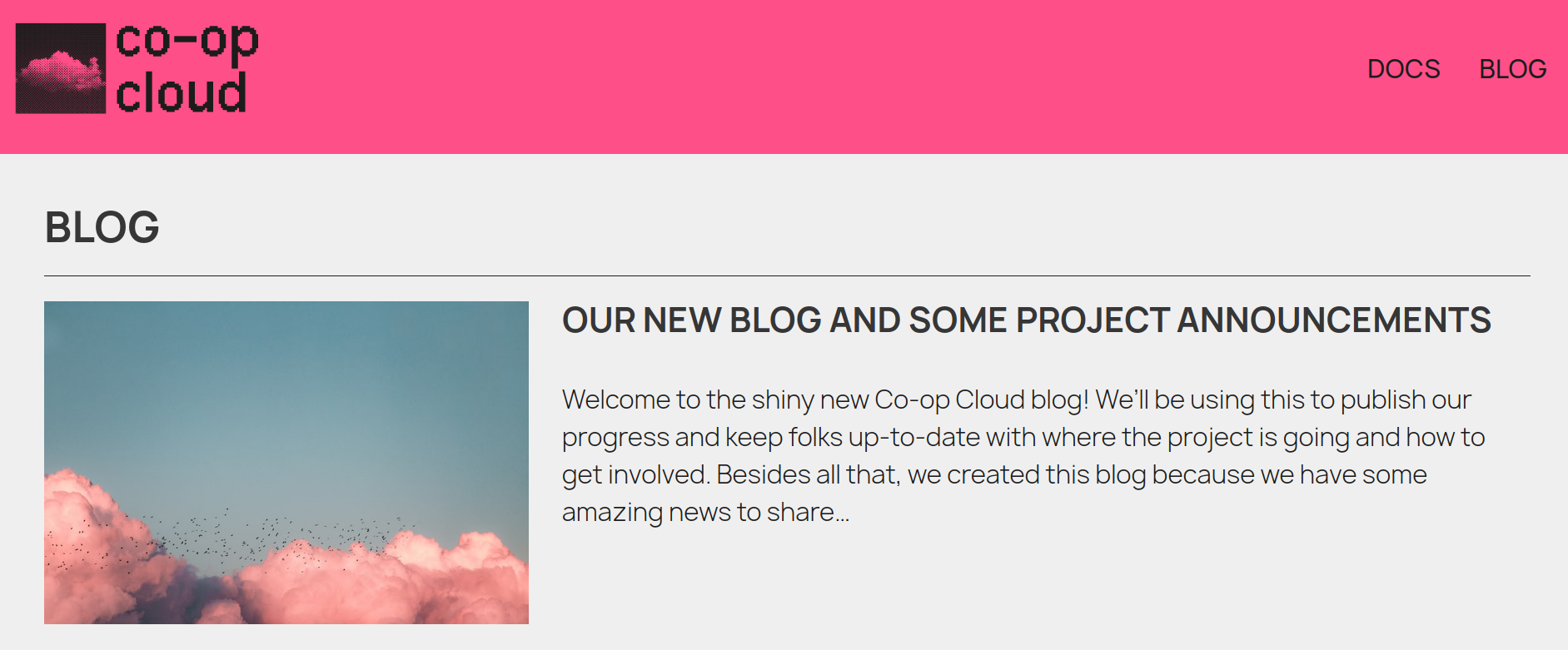 New Co-op Cloud blog, socials and updates